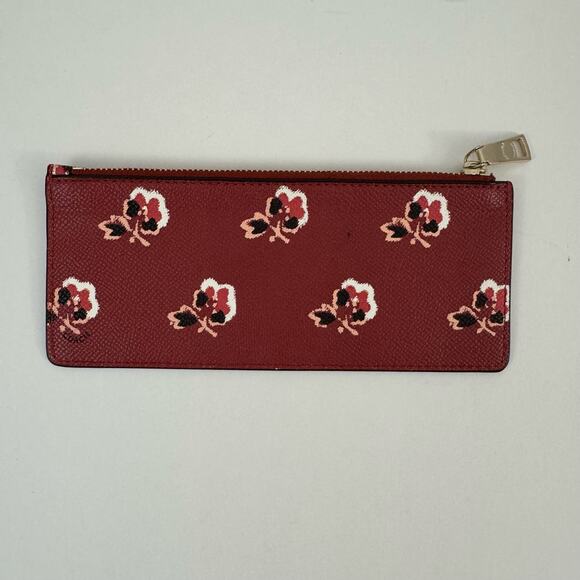 Coach Pop Slim Envelope Wallet Bramble Rose Metallic Cherry Floral F53570 - Picture 13 of 15